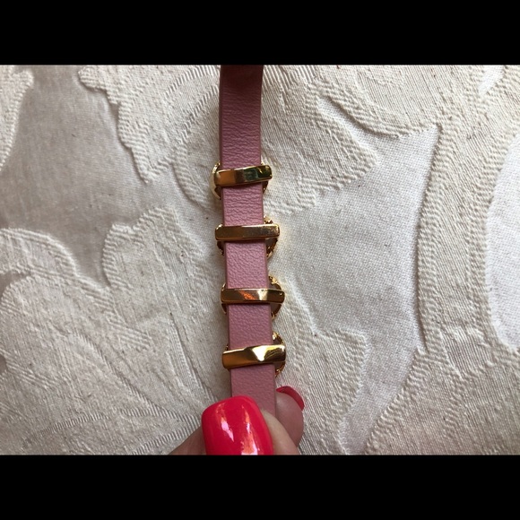 Rose quartz and leather wrap bracelet.  L👀K! - Picture 3 of 4